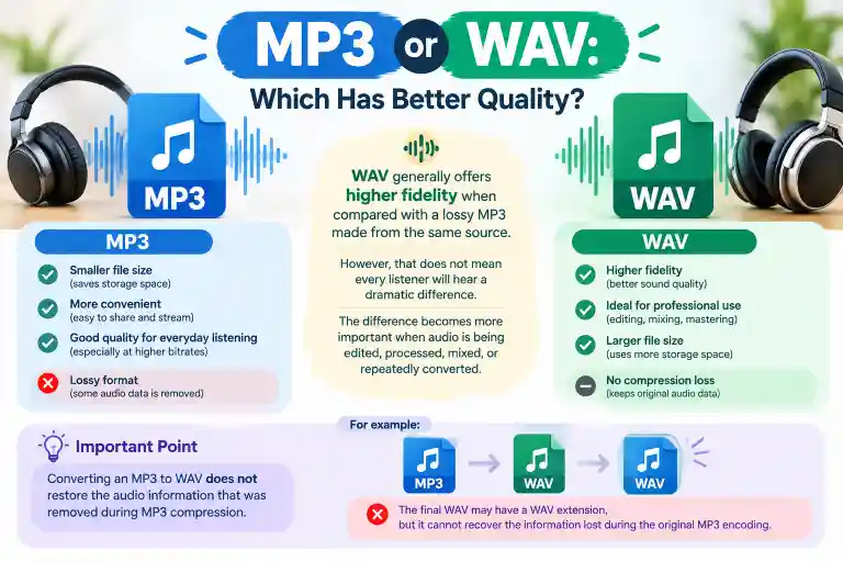 MP3 or WAV Which Has Better Quality