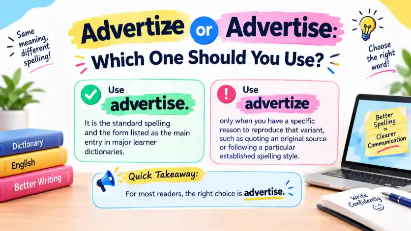 Advertize or Advertise: Which One Should You Use?