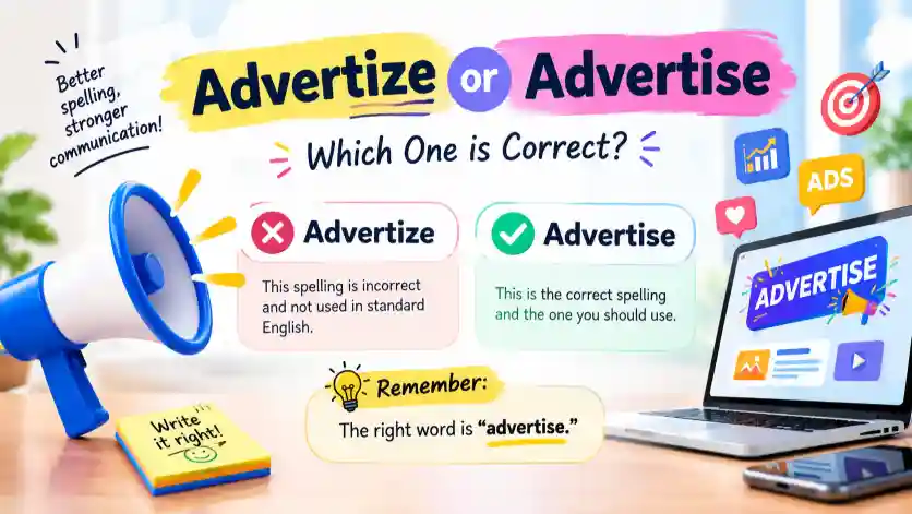 Advertize or Advertise
