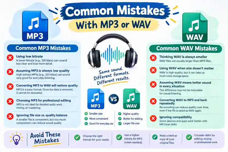Common Mistakes With MP3 or WAV
