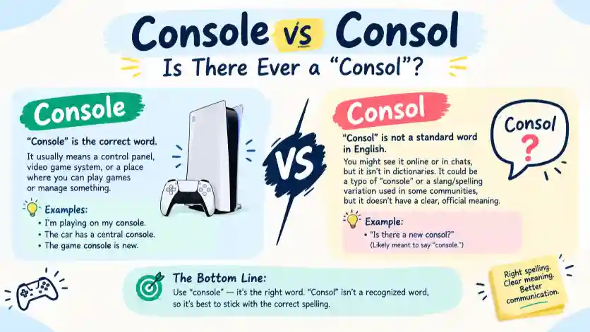 Console vs Consol: Is There Ever a “Consol”?