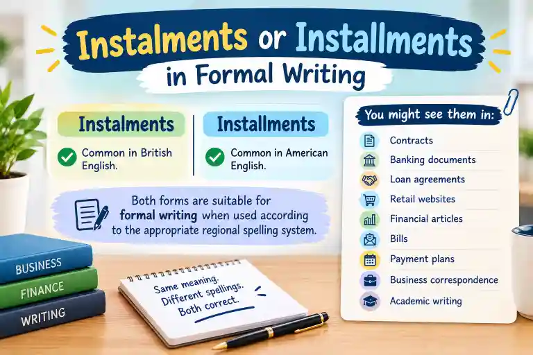 Instalments or Installments in Formal Writing