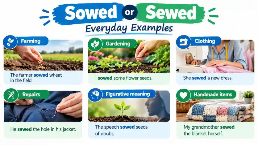 Sowed or Sewed Everyday Examples