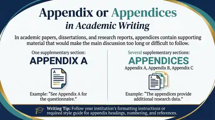 Appendix or Appendices in Academic Writing