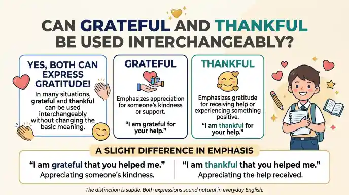 Can Grateful and Thankful Be Used Interchangeably