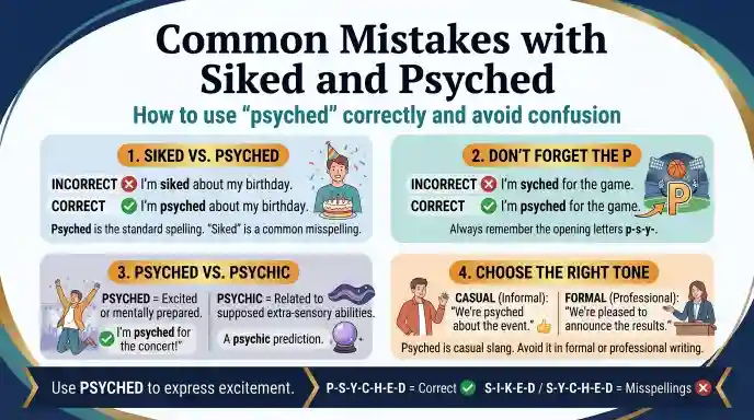 Common Mistakes with Siked and Psyched