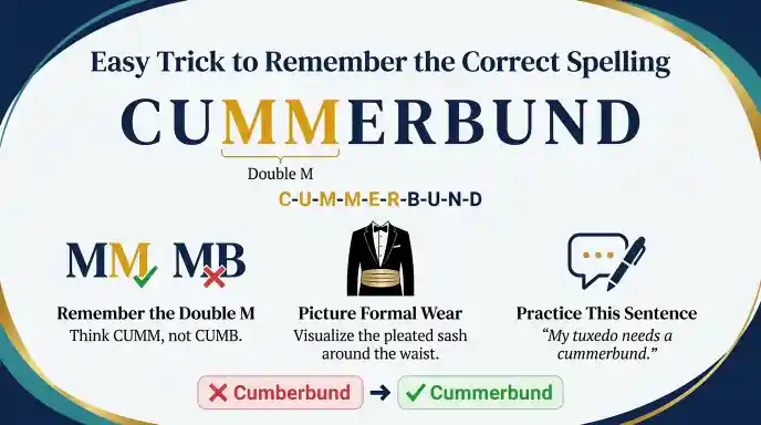 Easy Trick to Remember the Correct Spelling Cummerbund or Cumberbund