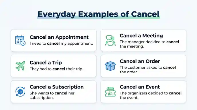 Everyday Examples of Cancel