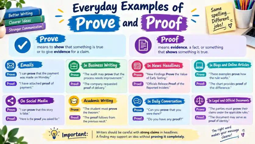 Everyday Examples of Prove and Proof